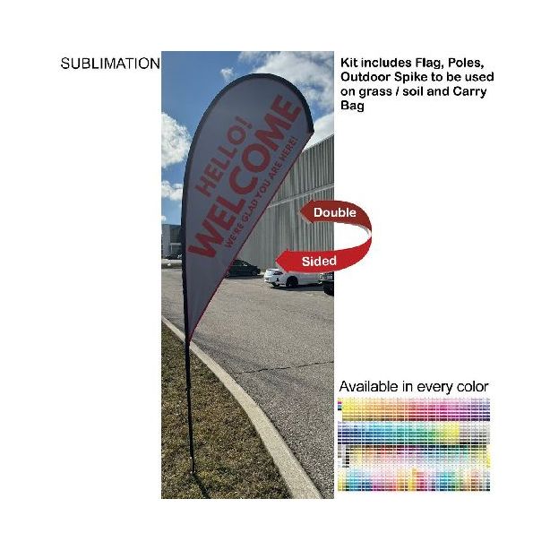 F01-Tear Drop Flag Kit Double Sided Assorted Sizes