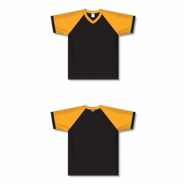 V-Neck Volleyball Jerseys - Black/Gold