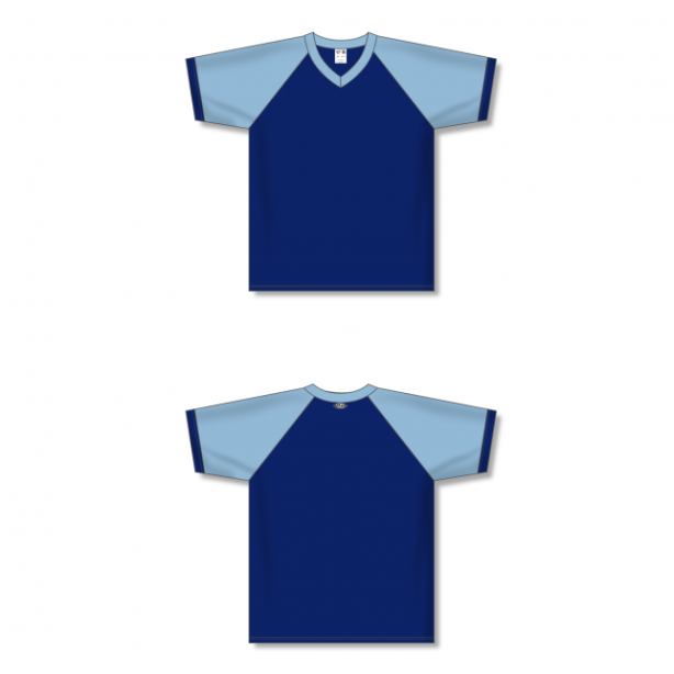 V-Neck Volleyball Jerseys - Navy/Powder