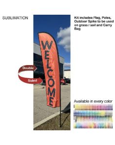 F01-Feather Flag Kit Double Sided Assorted Sizes